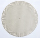 Ensemble Napperons en forme de cercle couleur dore avec design moderne antidérapant pour table-salle a manger cuisine décor / 6 pièces 