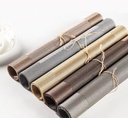 Ensemble Napperons en forme rectangulaire couleur dore / argent / bronze / avec design moderne antidérapant pour table-salle a manger cuisine décor / 6 pièces 