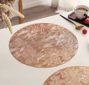 Ensemble Napperons couleur dore / rouge / argent / bronze / avec design moderne antidérapant pour table-salle a manger cuisine décor / 6 pièces 