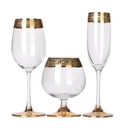 Verre à bords dorés verre  galvanisée givré or et argent tasse à bords dorés traçage de la bouche or