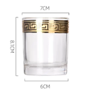 Verre à bords dorés verre  galvanisée givré or et argent tasse à bords dorés traçage de la bouche or