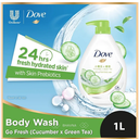 Savon de bain Dydrating Feel Formule rafraîchissante  200ML Dove Go Fresh Touch Nettoyant pour le corps nourrissant au concombre et au thé vert