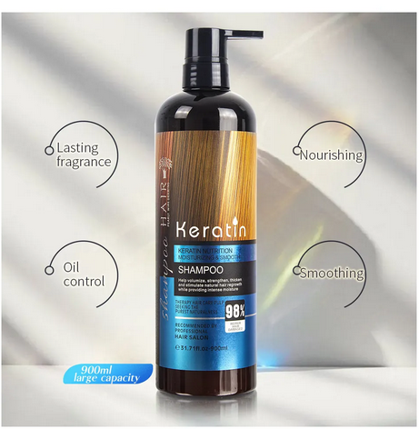 Ensemble de soins capillaires antipelliculaires personnalisé sans sulfate pour cheveux shampooing et après-shampoing à la kératine et au collagène de marque privée vente en gros