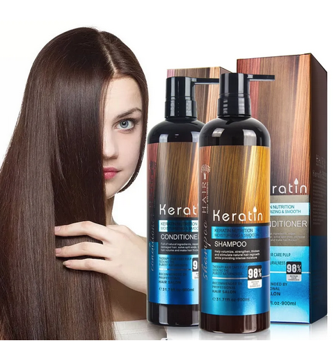 Ensemble de soins capillaires antipelliculaires personnalisé sans sulfate pour cheveux shampooing et après-shampoing à la kératine et au collagène de marque privée vente en gros