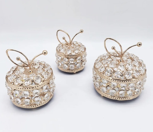 [darou salam vaisselle] Boite de rangement objet et autres avec un design de pomme de cristallier type grand modèle ouverture du cape 