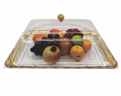 Ensemble Assiette pour fruits / pains / gâteaux et autre tres chic avec une décoration dore / 3 pièces 